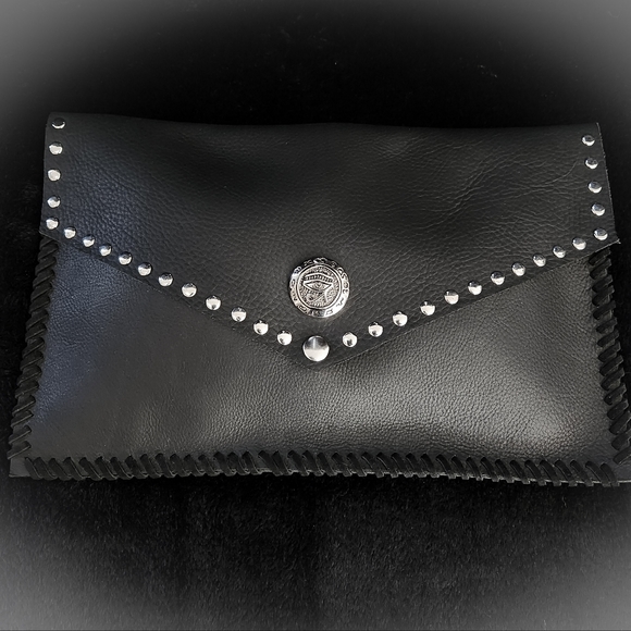 Leather Envelope Clutch - Picture 3 of 4